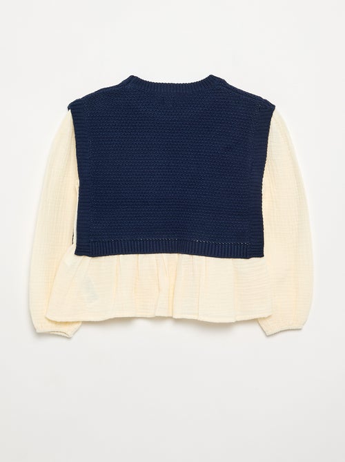 Maglione 2 in 1 effetto blusa - Kiabi