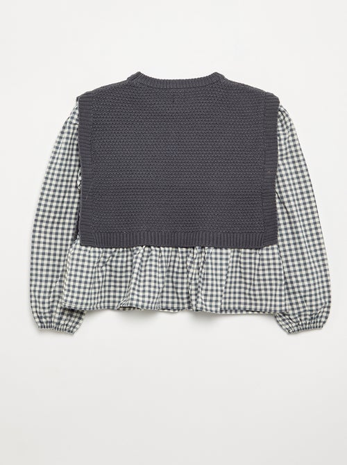 Maglione 2 in 1 effetto blusa - Kiabi