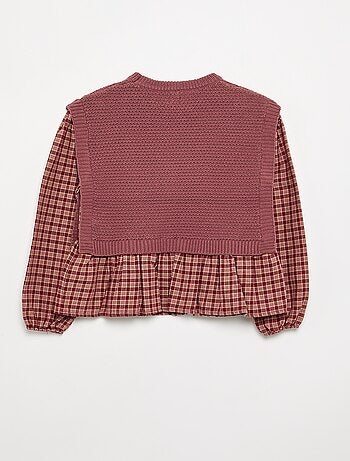 Maglione 2 in 1 effetto blusa