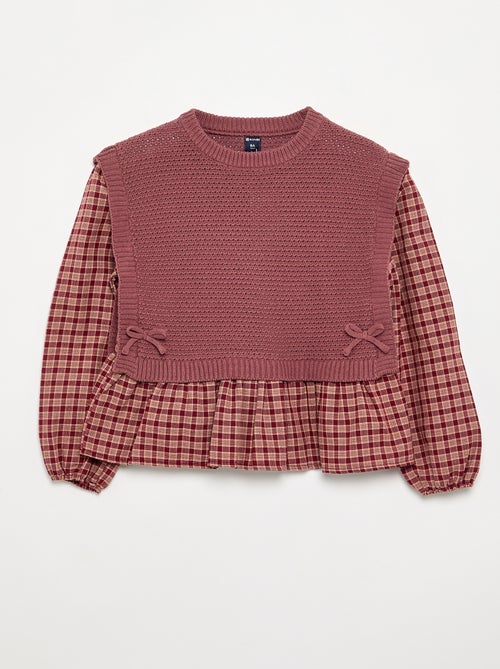 Maglione 2 in 1 effetto blusa - Kiabi