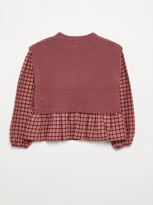 Maglione 2 in 1 effetto blusa - Kiabi