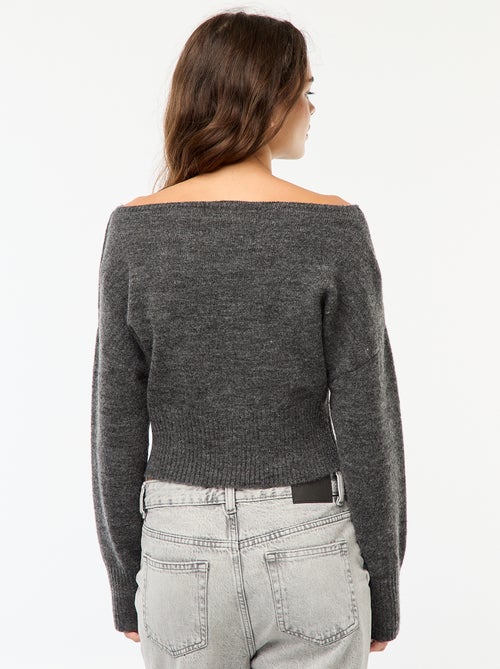 Maglione a barchetta in maglia - Kiabi