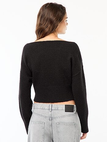 Maglione a barchetta in maglia