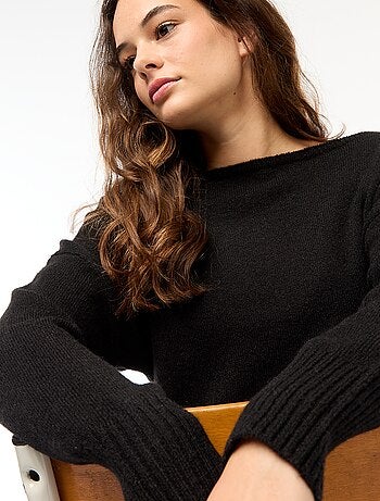 Maglione a barchetta in maglia