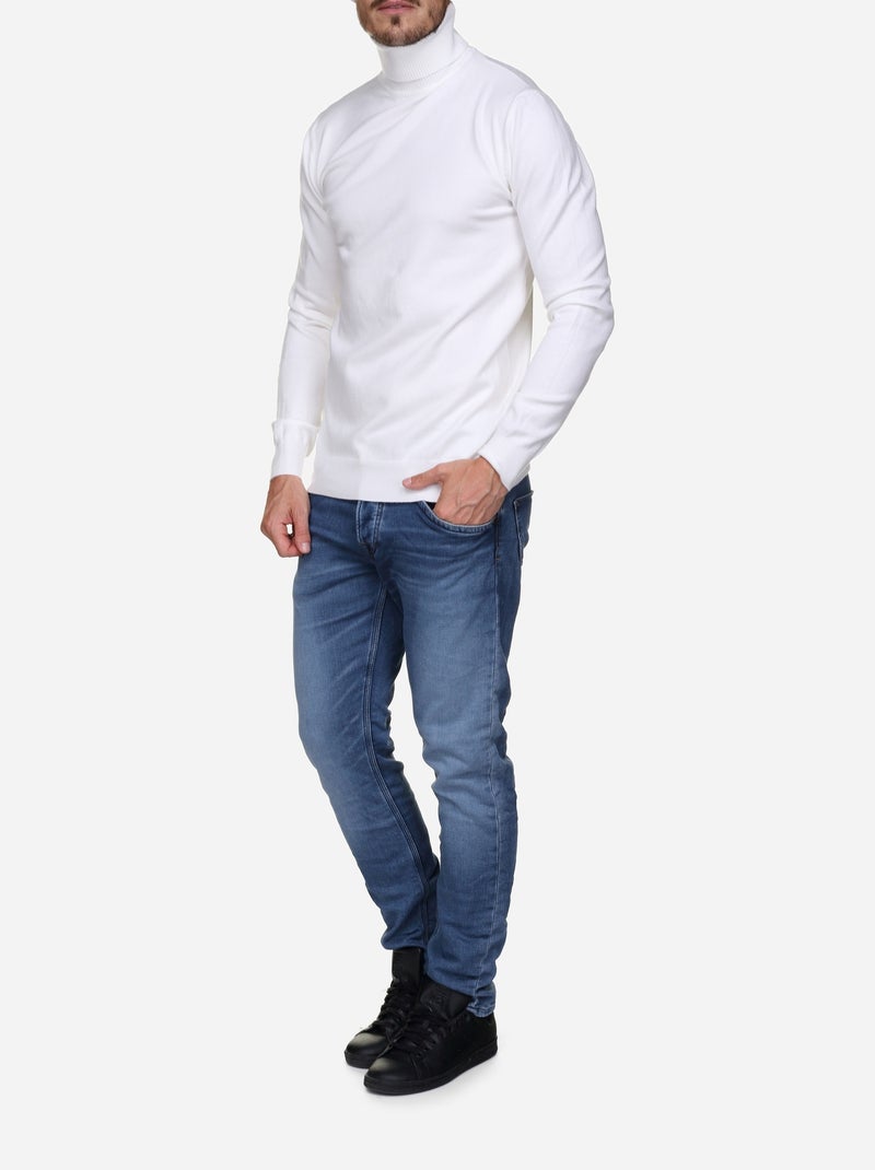 Maglione a collo alto - Kenzarro Bianco - Kiabi