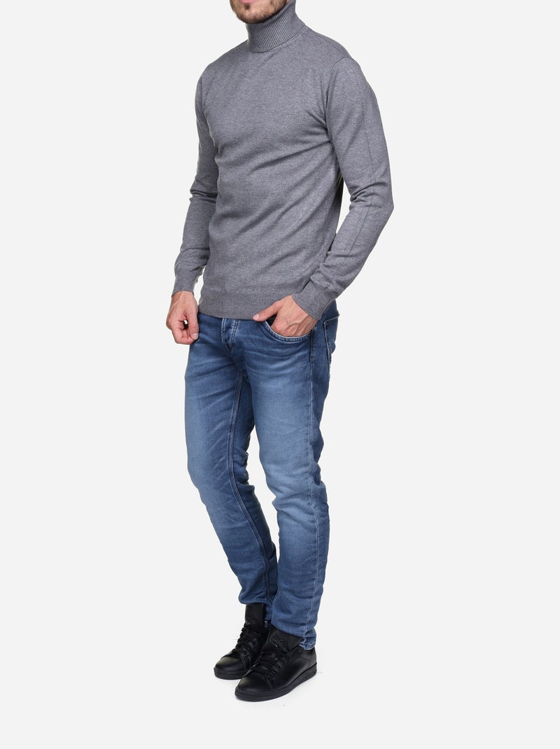 Maglione a collo alto - Kenzarro Grigio chiaro - Kiabi