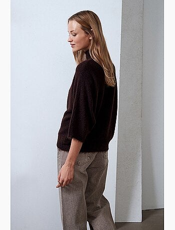 Maglione a collo alto a coste dilvin
