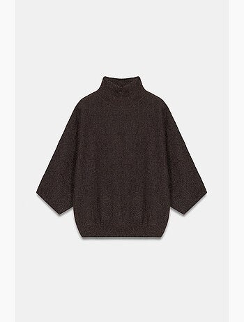 Maglione a collo alto a coste dilvin