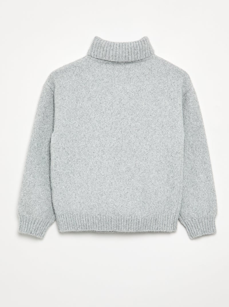 Maglione a collo alto a tinta unita Grigio - Kiabi