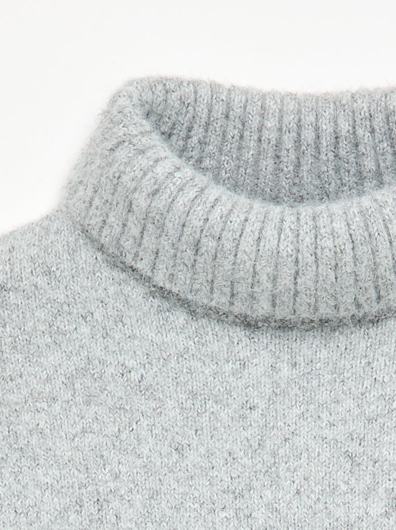 Maglione a collo alto a tinta unita Grigio - Kiabi
