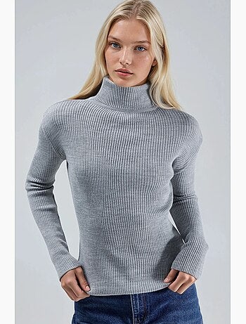 Maglione a collo alto aderente e testurizzato my fashion