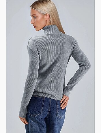 Maglione a collo alto aderente e testurizzato my fashion