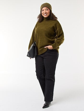 Maglione a collo alto con dettaglio gioiello sulla schiena