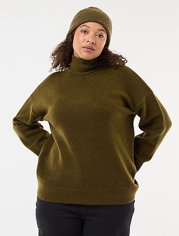 Maglione a collo alto con dettaglio gioiello sulla schiena