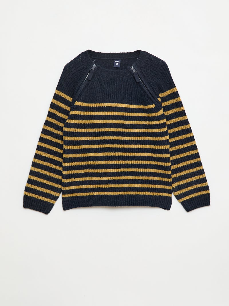 Maglione a collo alto con doppia apertura zip - So Easy Blu - Kiabi