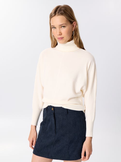 Maglione a collo alto con maniche a pipistrello - Kiabi