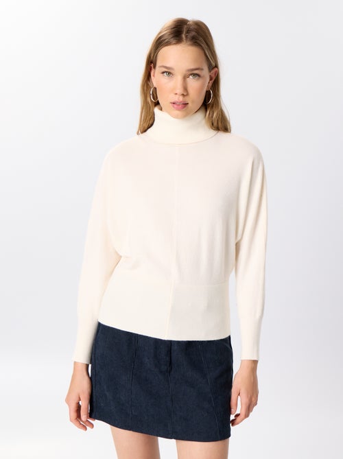 Maglione a collo alto con maniche a pipistrello - Kiabi