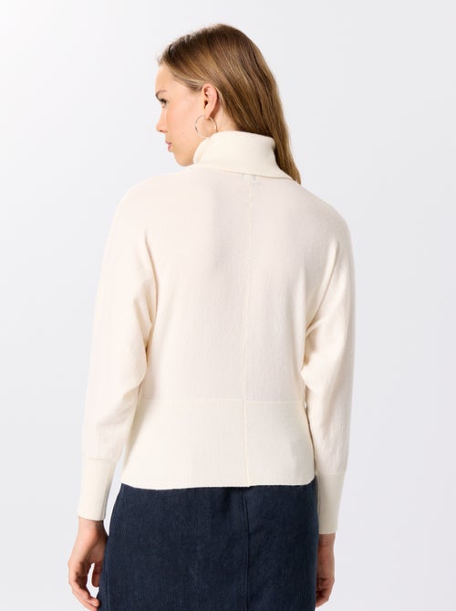 Maglione a collo alto con maniche a pipistrello - Kiabi