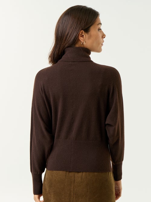 Maglione a collo alto con maniche a pipistrello - Kiabi