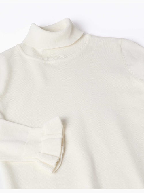 Maglione a collo alto con polsini arricciati - Kiabi