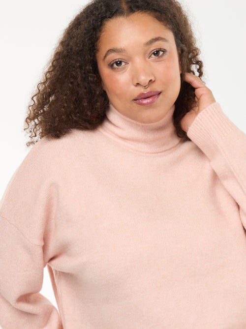 Maglione a collo alto con spacco gioiello sulla schiena - Kiabi