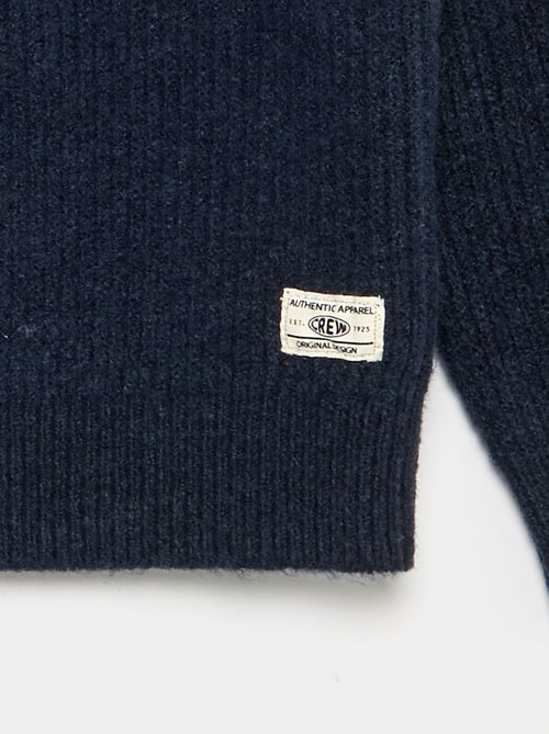 Maglione a collo alto con zip a maglia grossa - Kiabi