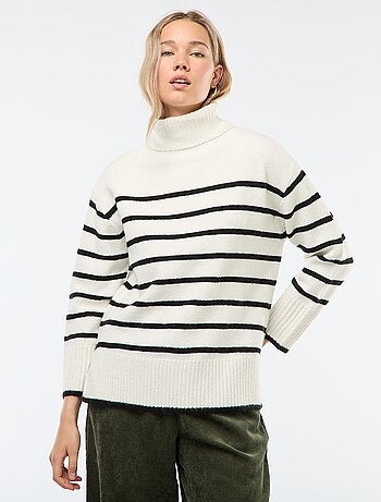 Maglione a collo alto in maglia a punto grosso