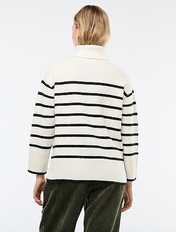 Maglione a collo alto in maglia a punto grosso