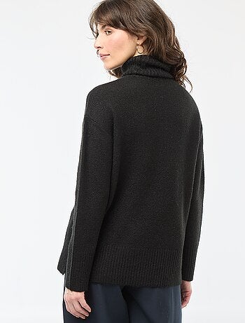 Maglione a collo alto in maglia a punto grosso