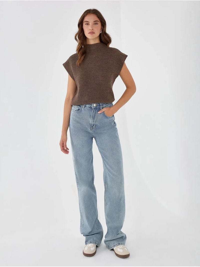 Maglione a collo alto Marrone - Kiabi