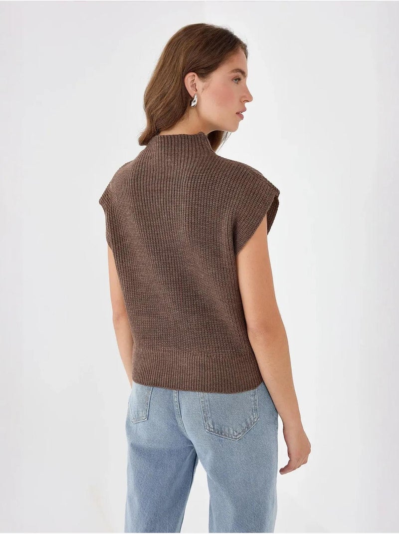 Maglione a collo alto Marrone - Kiabi