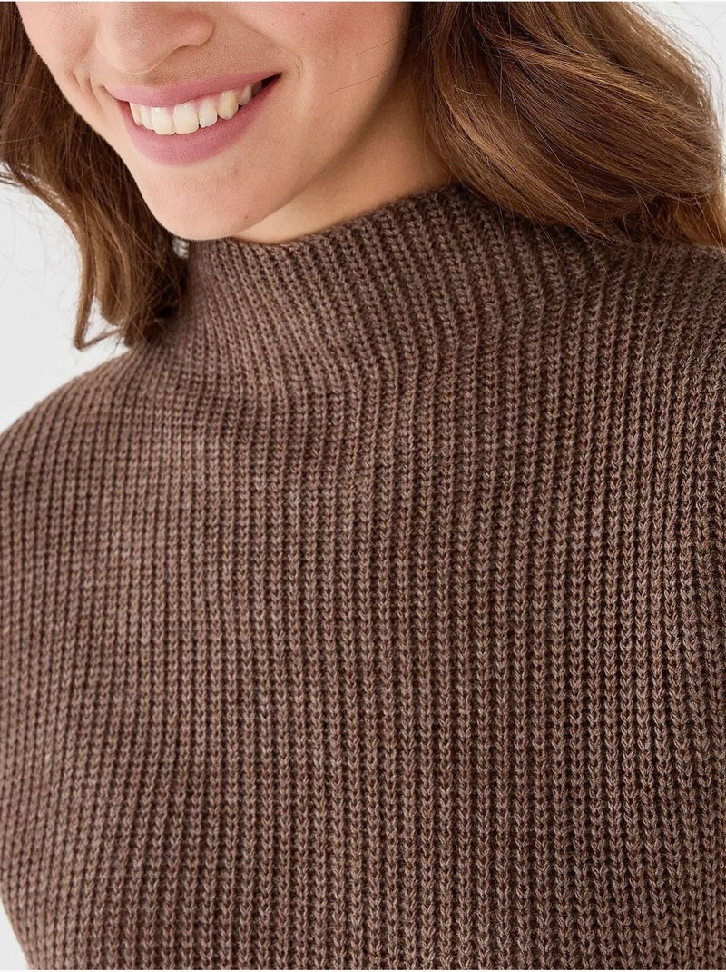 Maglione a collo alto Marrone - Kiabi
