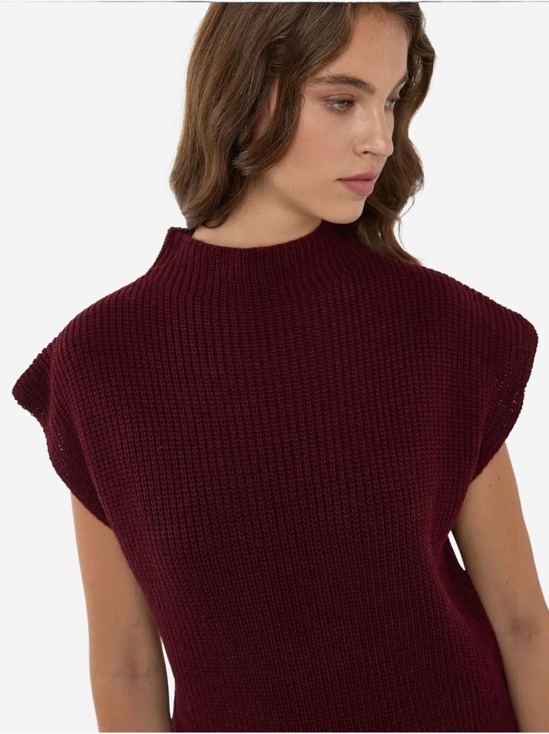 Maglione a collo alto Rosso bordeaux - Kiabi
