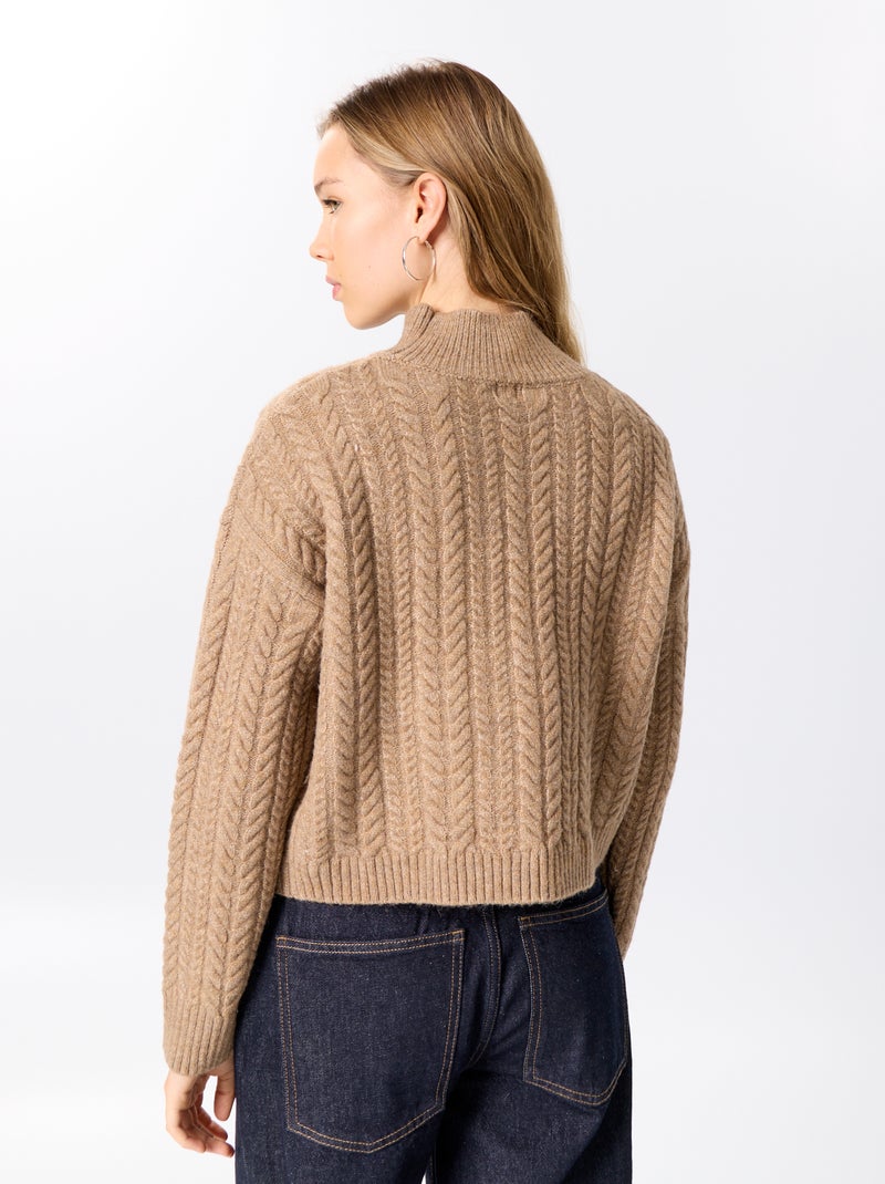 Maglione a collo alto tinta unita Beige - Kiabi