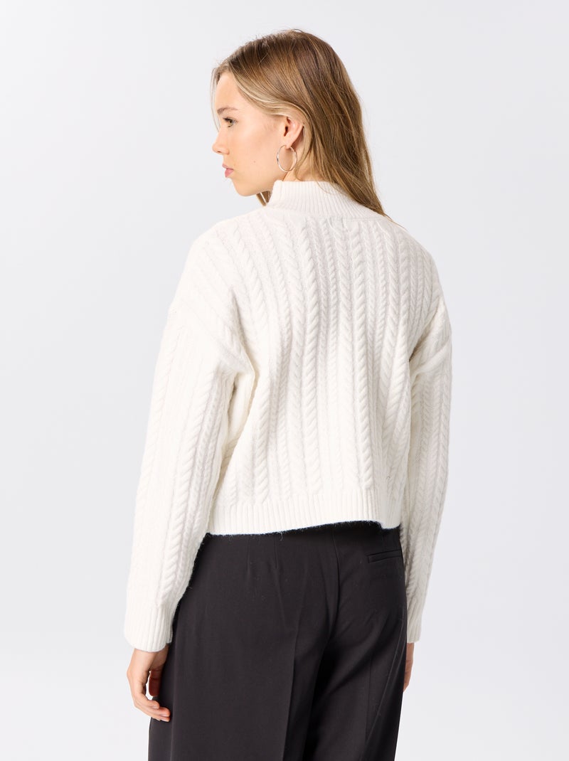 Maglione a collo alto tinta unita Bianco - Kiabi