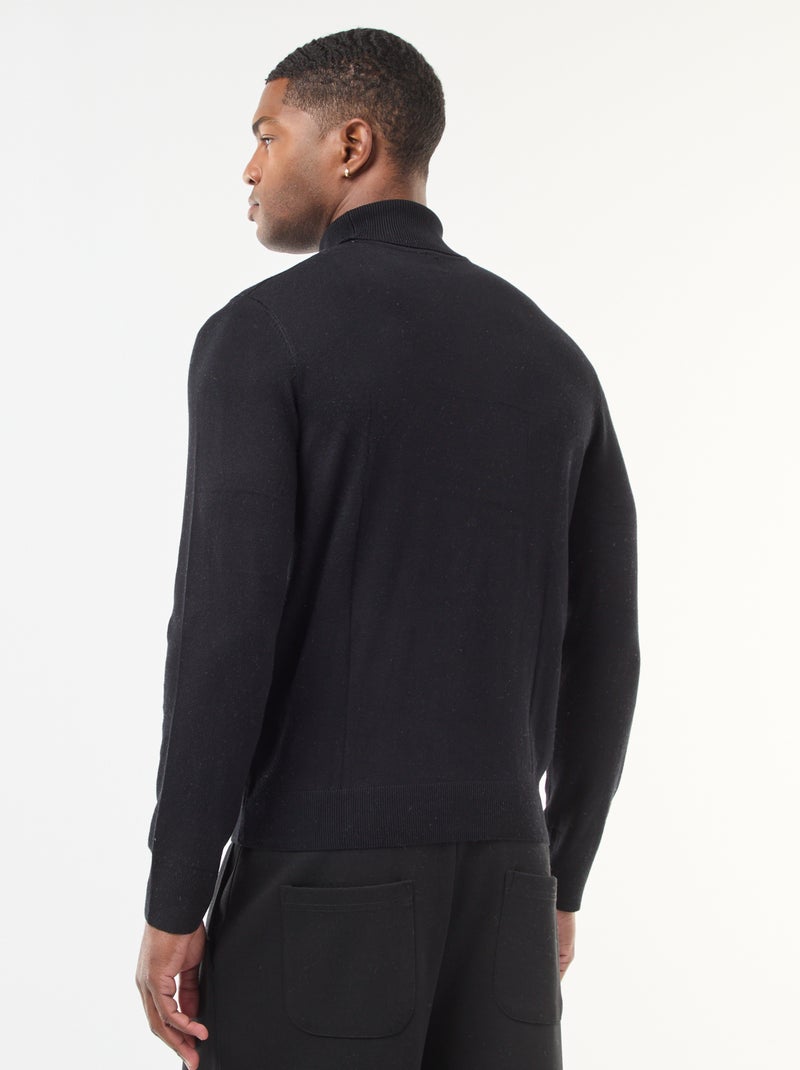 Maglione a collo alto tinta unita Nero - Kiabi