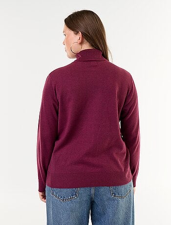 Maglione a collo alto tinta unita