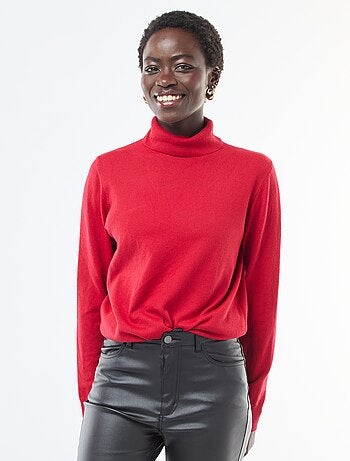 Maglione a collo alto tinta unita