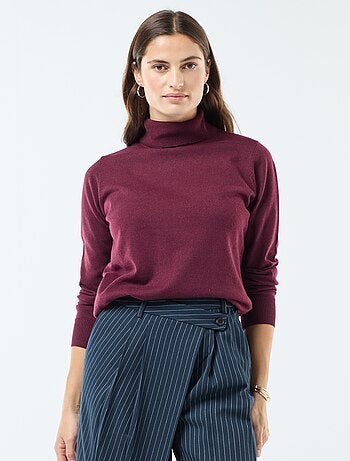 Maglione a collo alto tinta unita
