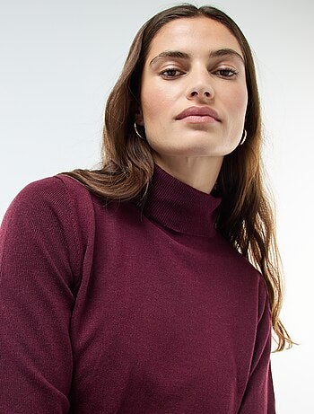 Maglione a collo alto tinta unita