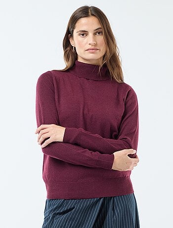 Maglione a collo alto tinta unita