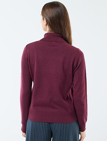 Maglione a collo alto tinta unita
