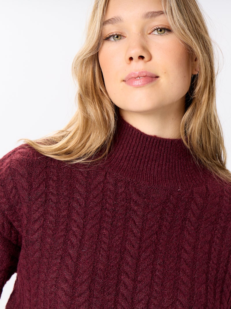 Maglione a collo alto tinta unita Rosso - Kiabi