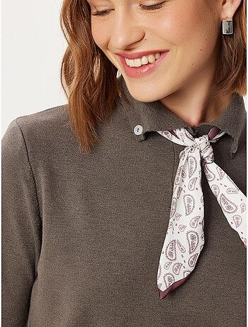 Maglione a collo polo con dettaglio sciarpa istanbul