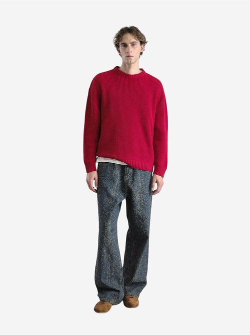 Maglione a coste comfort fit con girocollo giesto - Kiabi Maglione a coste comfort fit con girocollo giesto - Kiabi