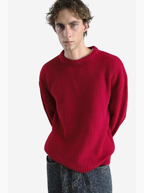 Maglione a coste comfort fit con girocollo giesto - Kiabi Maglione a coste comfort fit con girocollo giesto - Kiabi