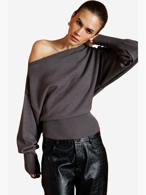 Maglione a coste con scollo a barca mixray - Kiabi Maglione a coste con scollo a barca mixray - Kiabi
