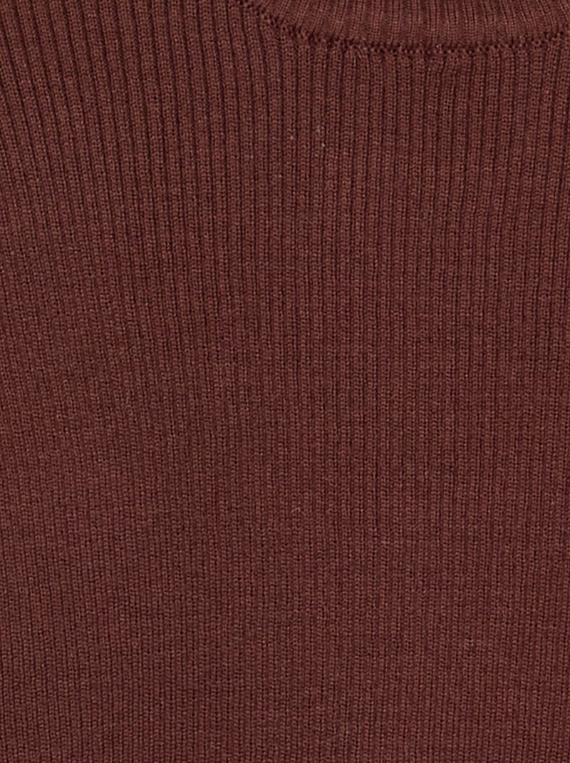 Maglione a coste Marrone - Kiabi
