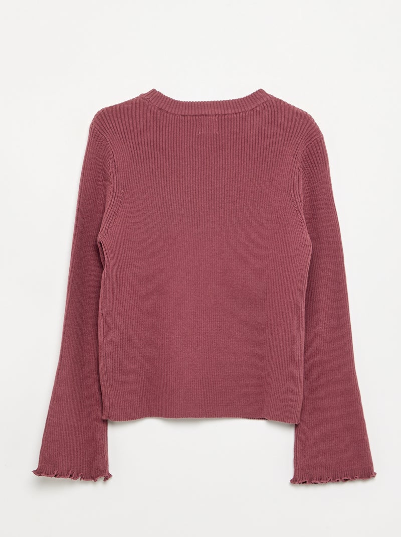 Maglione a coste Rosa - Kiabi