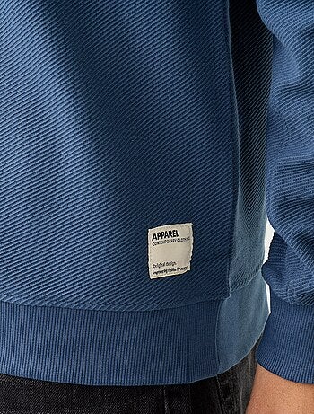 Maglione a costine in maglia fine